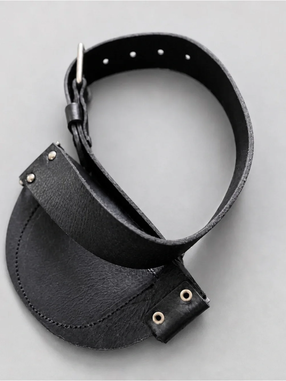 Genuine Leather Belt Bag Waist Pouch Black Utility Belt‎ Festival Goth Boho